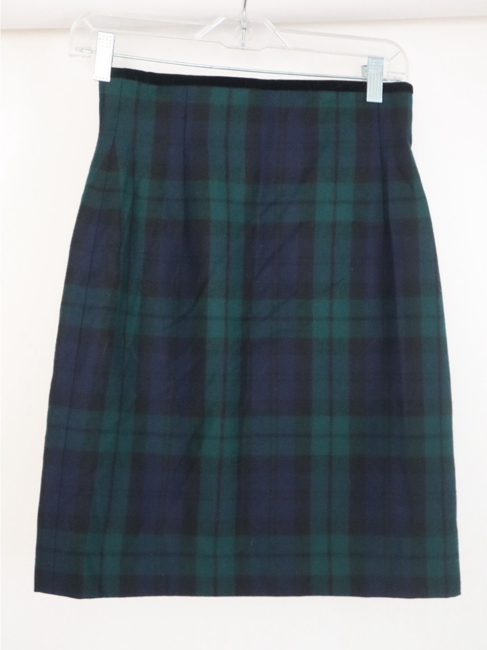 Escada Green and Black Plaid Pencil Skirt - Picture 2 of 4